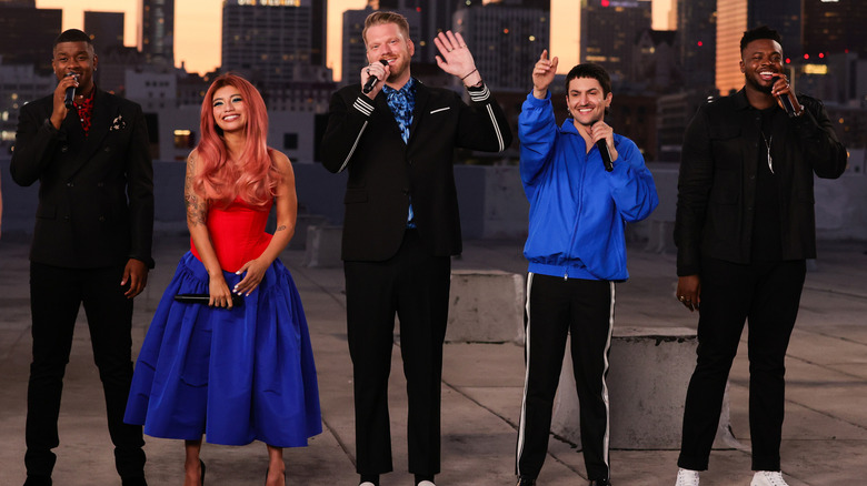 Matt Sallee (far left) performing at a July 4th event with Pentatonix in 2026