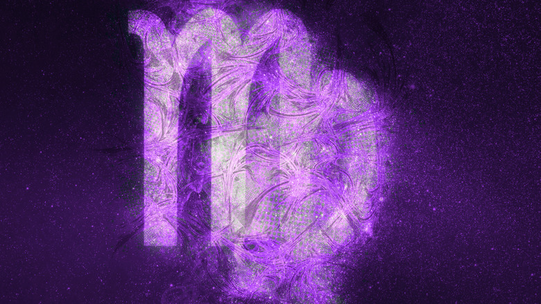 Purple Virgo zodiac sign