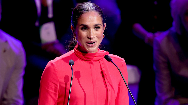 Meghan Markle giving a speech