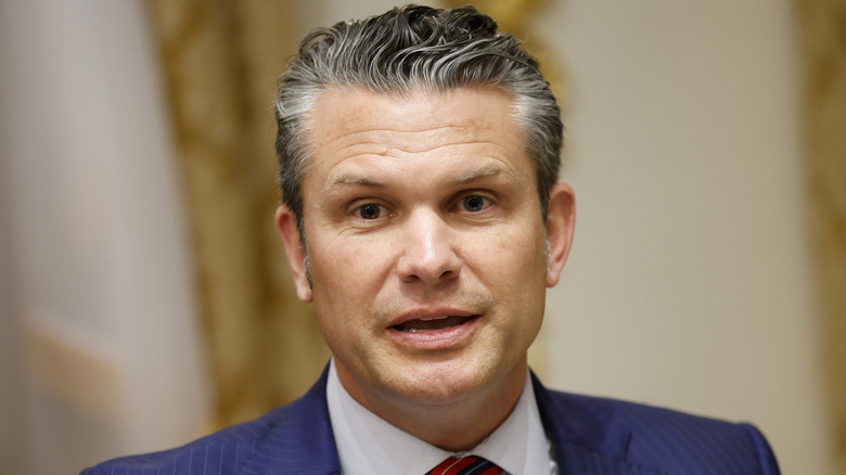 Pete Hegseth during a meeting in October 2025