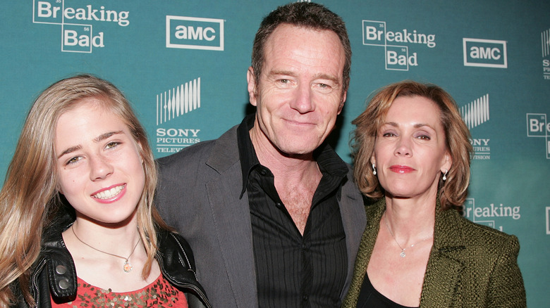 Actors Bryan Cranston (C) and wife Robin Dearden (R) and their daughter Taylor Cranston attend the premiere of AMC & Sony Pictures Television's "Breaking Bad" Season 2 at Arclight Cinemas on February 26, 2009 in Hollywood, California.