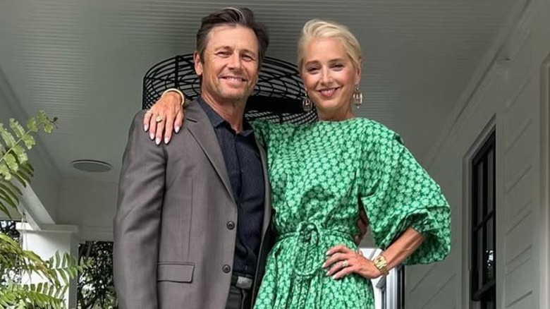 Katherine LaNasa smiles with third husband Grant Show