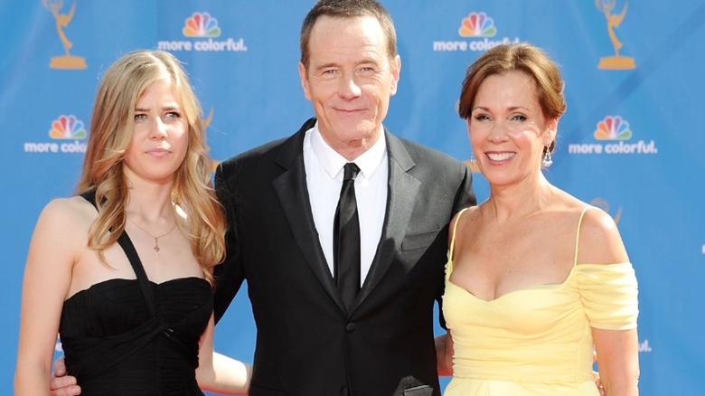 Taylor Dearden with her parents, Robin Dearden and Byran Cranston