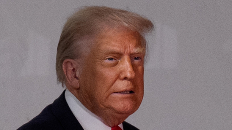 Donald Trump grimacing