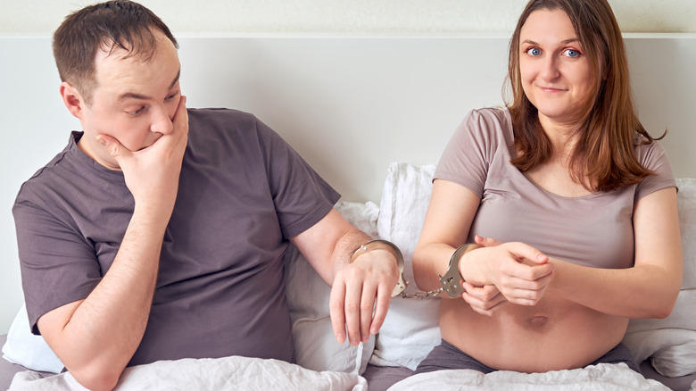 Couple uses handcuffs