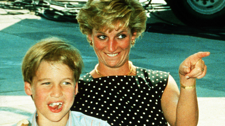 Prince William and Princess Diana