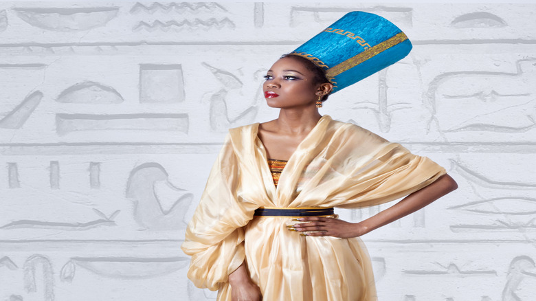 A woman in ancient Egyptian dress
