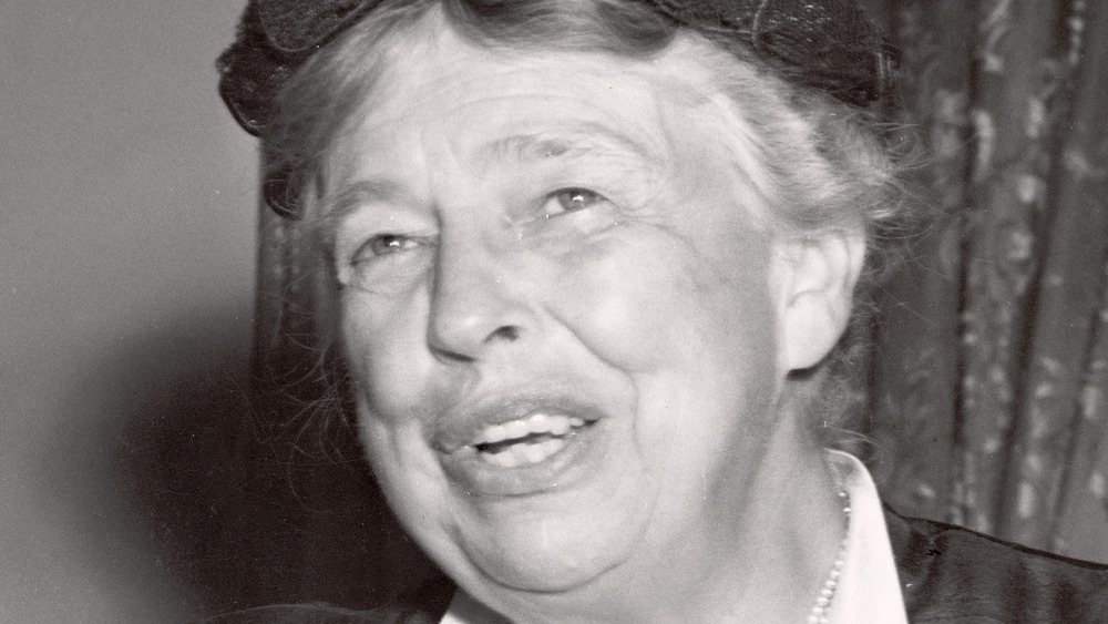 black and white image of Eleanor Roosevelt