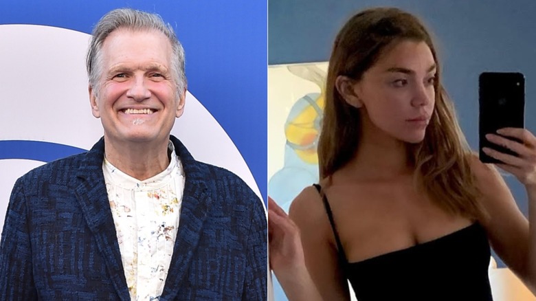 Drew Carey at the  Fall Schedule Celebration at Paramount Studios in May 2024 (left), OnlyFans model Niki Skyler (right)