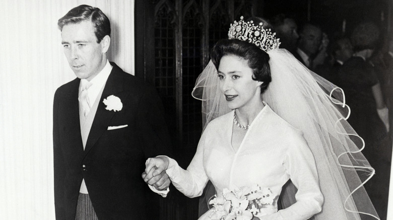 Princess Margaret and her husband Antony Armstrong-Jones on their wedding day