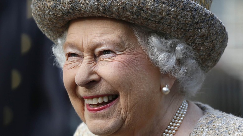 Queen Elizabeth II smiling