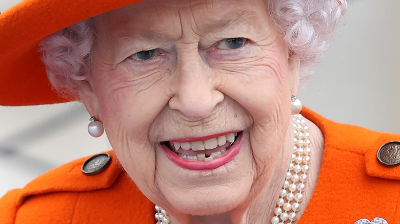 Queen Elizabeth smiling broadly