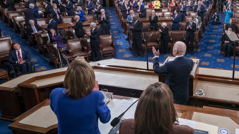 President Joe Biden giving the State of the Union address