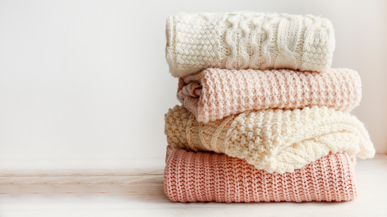 A stack of sweaters