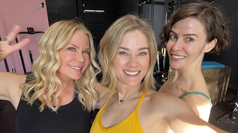 Katherine Kelly Lang, Kim Matula and Linsey Godfrey take a selfie