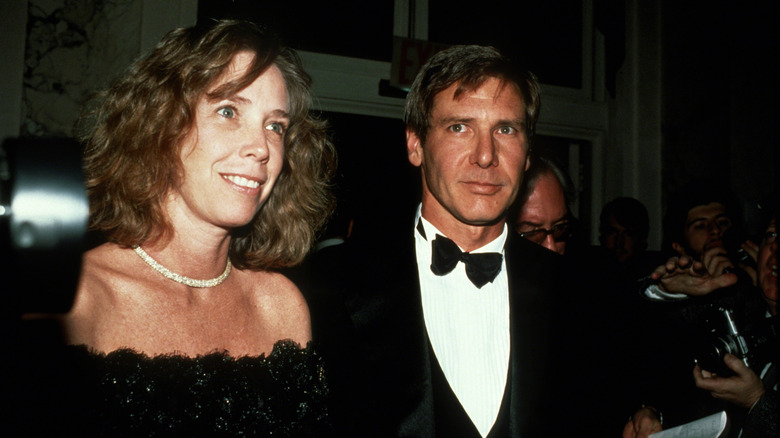 Harrison Ford and wife Melissa Mathison circa 1990 in New York City.