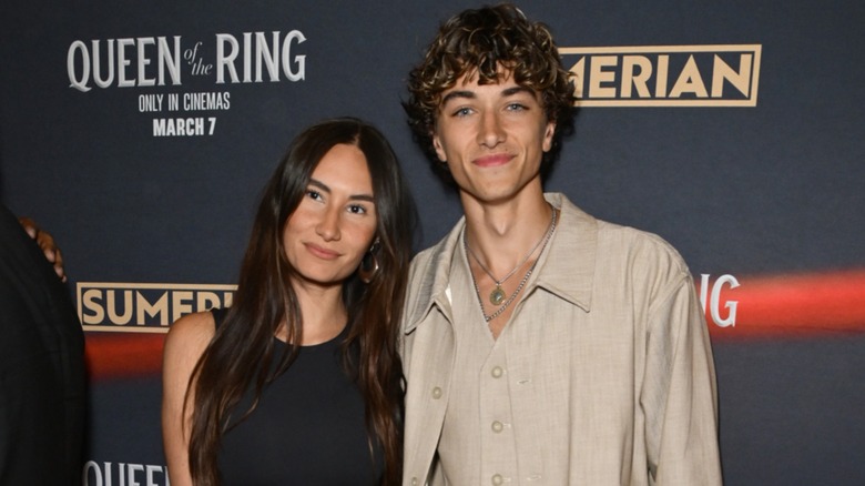 Gavin Casalegno posing with wife Cheyanne King Casalegno at an event