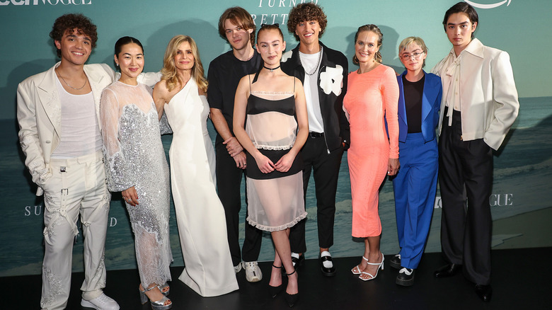 Cast of The Summer I Turned Pretty posing at a Season 2 event