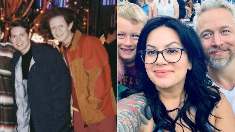 L: A photo of Phillip Van Dyke as Luke from Halloweentown ; R: Philip Van Dyke and his family