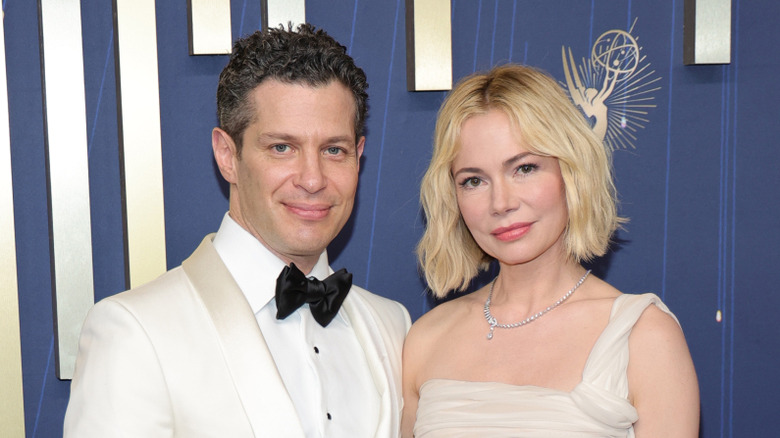 Thomas Kail and Michelle Williams at the 2025 Emmy Awards