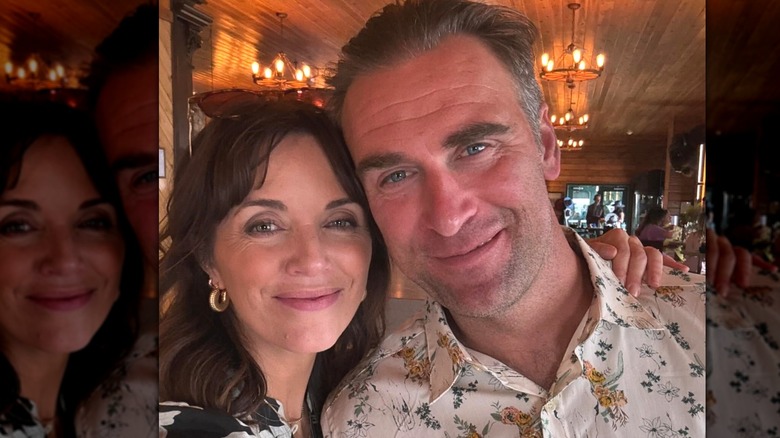 Michelle Morgan taking a selfie with her husband Derek Tisdelle