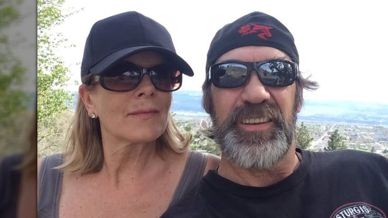 Shaun Johnston with his wife smiling