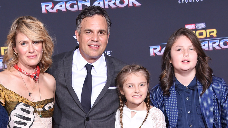 Mark Ruffalo and Sunrise Coigney arrives for the "Thor: Ragnarok" World Premiere on October 10, 2017 in Hollywood, CA