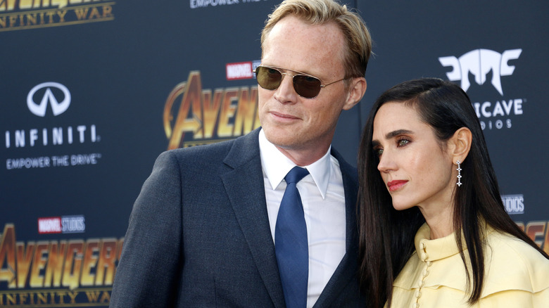 Paul Bettany and Jennifer Connelly at the premiere of Disney and Marvel's 'Avengers: Infinity War' held at the El Capitan Theatre in Hollywood, USA on April 23, 2018.
