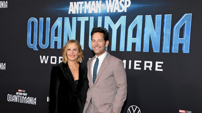 ulie Yaeger and Paul Rudd attend Marvel Studios' "Ant-Man And The Wasp: Quantumania" at Regency Village Theatre on February 06, 2023 in Los Angeles, California.