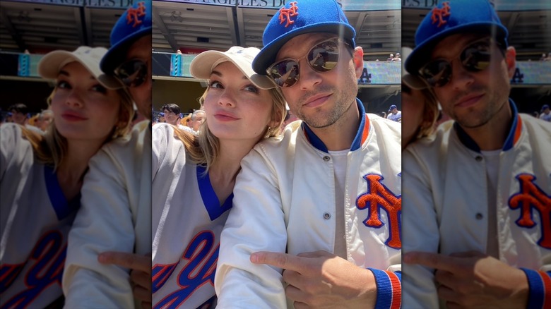 Logan Marshall-Greene and Monica Ollander at a baseball game