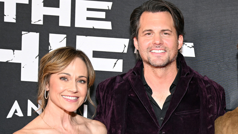 Nikki DeLoach and Kristoffer Polaha smiling