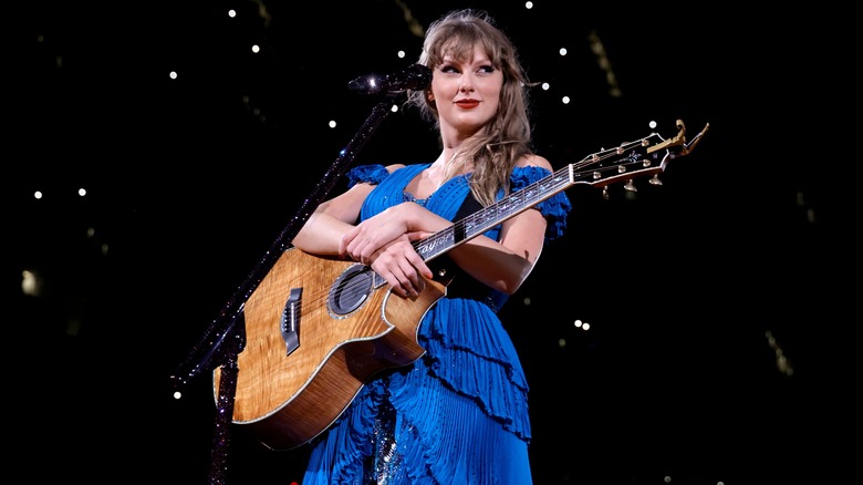 Taylor Swift performing onstage