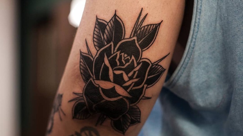 black rose tattoo