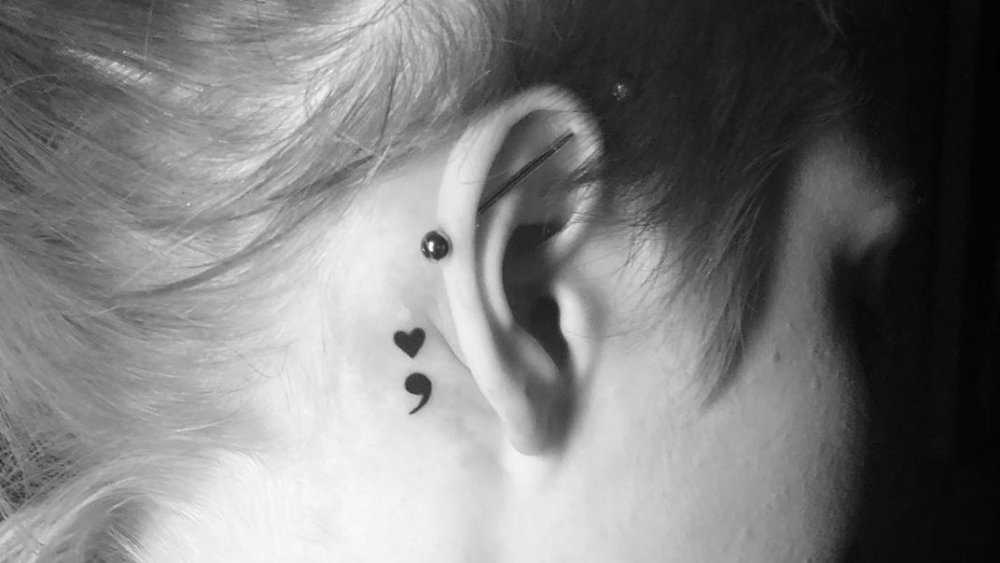 Semicolon tattoo