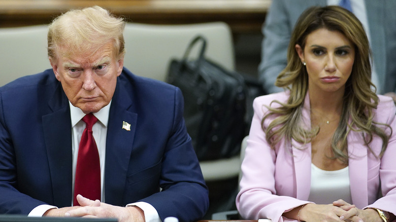 Donald Trump and Alina Habba in court