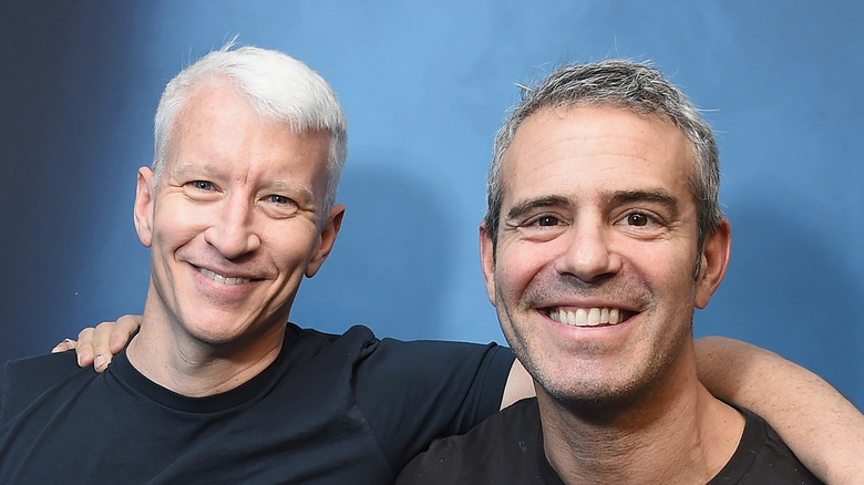 Anderson Cooper and Andy Cohen posing together