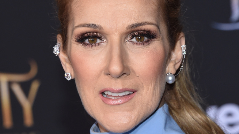 Celine Dion attending the 2017 premiere of "The Beauty and the Beast"