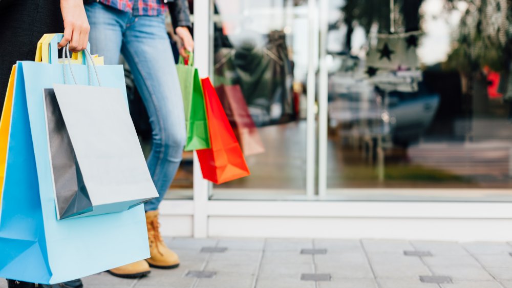 Girls with shopping bags