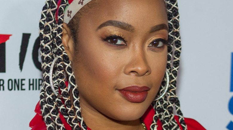 close up of rapper, Da Brat 