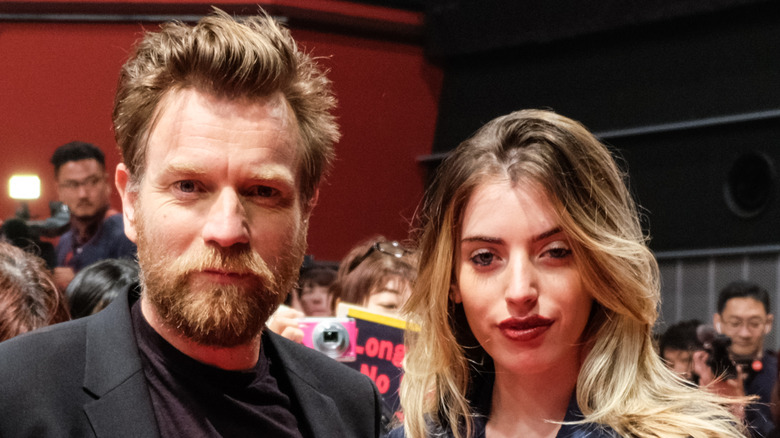 Ewan and Clara McGregor posing at event