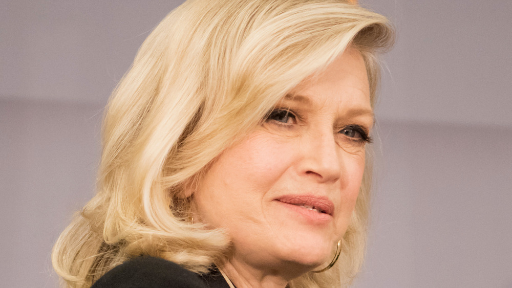 Diane Sawyer with slight grin