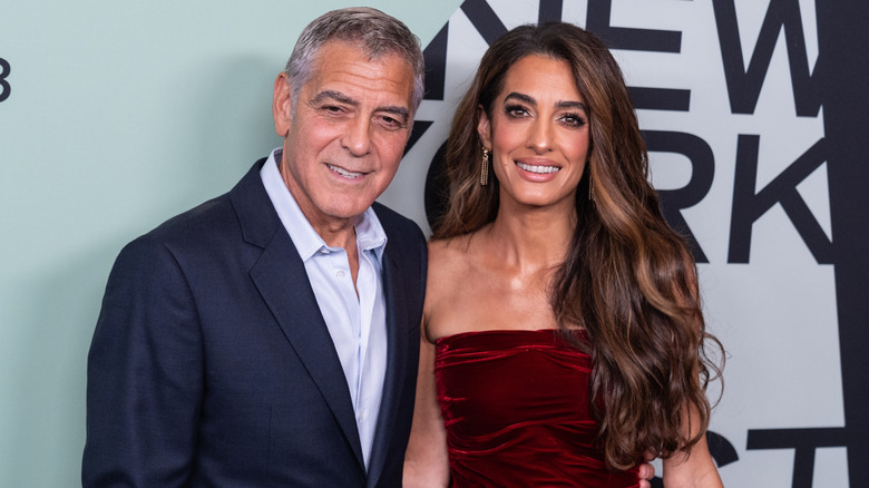 George Clooney and Amal Clooney at the 2025 New York Film Festival