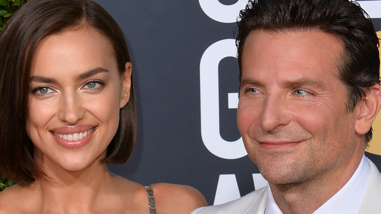 Irina Shayk and Bradley Cooper smiling