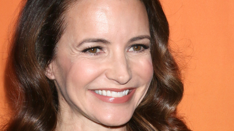 Kristin Davis smiles on the red carpet