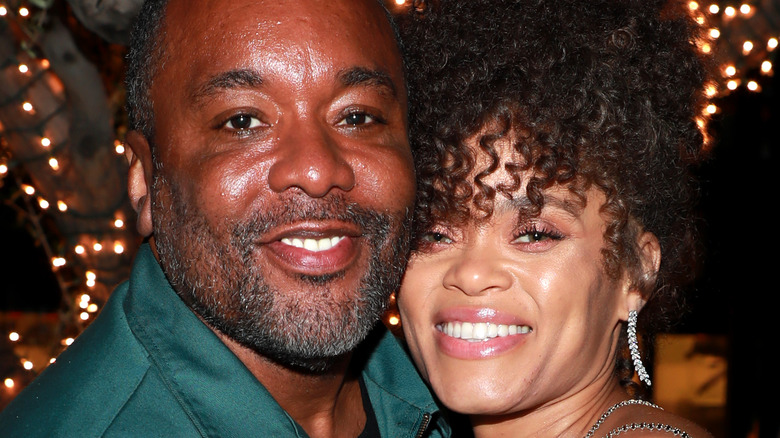 Lee Daniels poses with Andra Day