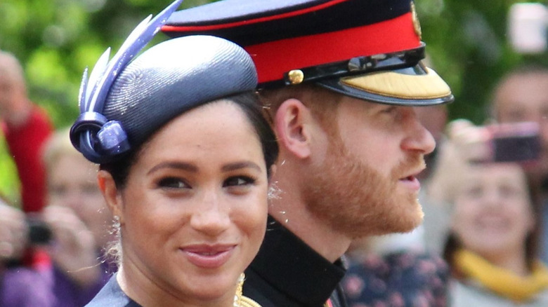 Prince Harry and Meghan Markle at an event