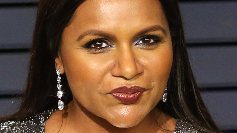 Mindy Kaling lips pursed