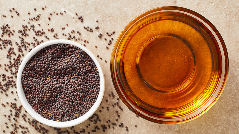 Mustard oil with seeds