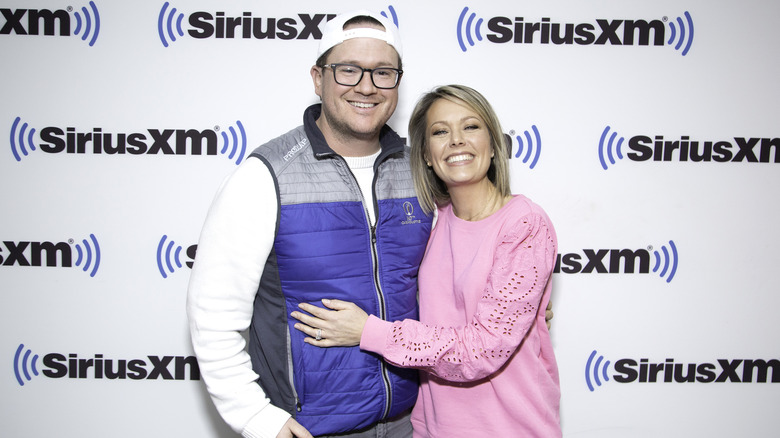 Dylan Dreyer embracing her former husband Brian Fichera while both smile