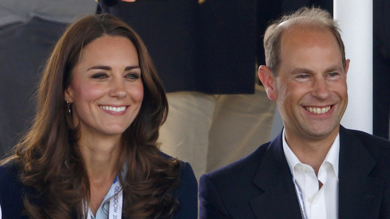 Prince Edward and Kate Middleton at an event